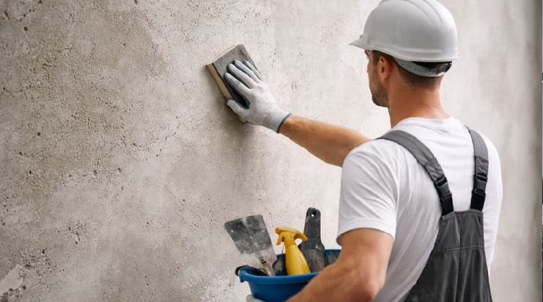 High-performance wall putty for smooth wall texture