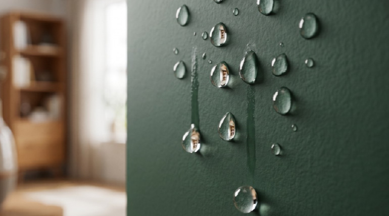 Water resistant putty for smooth wall finish