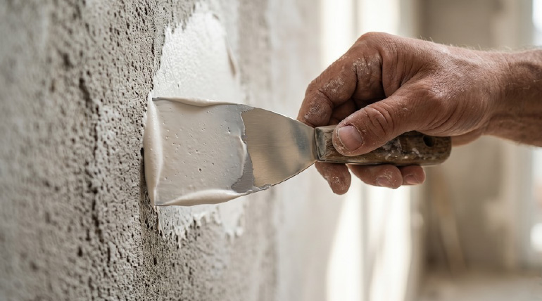 Best quality white wall putty application