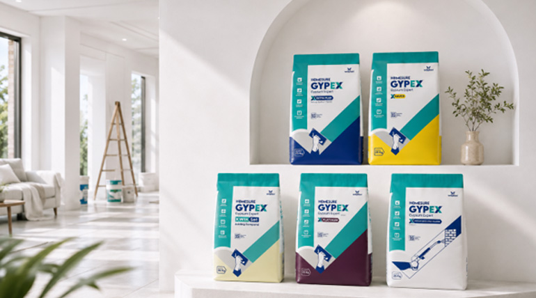 Eco-friendly gypsum plaster by Walplast HomeSure GypEx sustainable wall plaster range delivering smooth wall finishes.