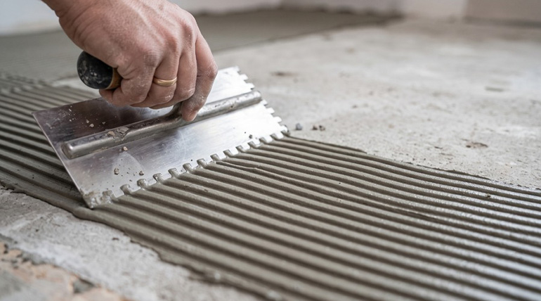 Strong tile adhesive for durable tile installation